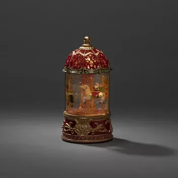 Vánoční dekorace LED světelná dekorace kolotoč, napájení: bateriové, síťové, teplá bílá, výška: 22,3 cm 4293-550