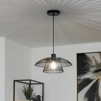 Brilagi - LED Lustr na lanku CERIA WIRE 1xE27/40W/230V pr. 38 cm černá