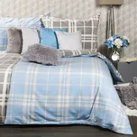 4Home Flanelové povlečení Modrá kostka, 160 x 200 cm, 70 x 80 cm 55587157