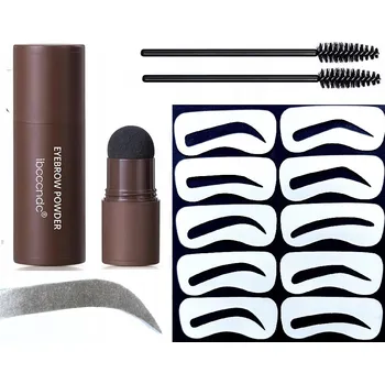 Přípravek na oči Razítko na obočí s pomádou, grafit , studená + šablony, 10 KUSŮ , B3