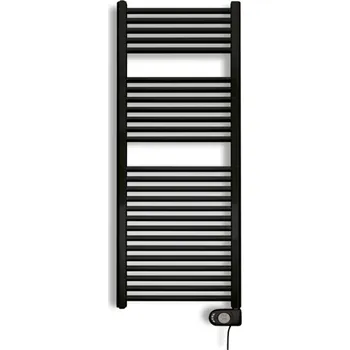 Radiátor Zehnder Radiátor Zehnder Aura 130x50 cm, elektrický, s topnou tyčí Musa Eco 750 W, RAL 9005 černá matná, PBEBZ-120-50/MQ PBEBZ-120-50/MQ