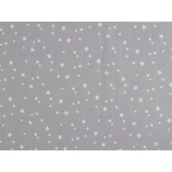 Galanterie Bavlněná látka / plátno hvězdy, barva 4 šedá