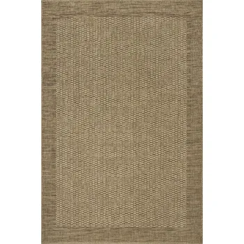 Koberec KOBEREC ŠŇŮRKOVÝ PROTISKLUZOVÝ BÉŽOVÝ VZOR PLETENINY VENKOVNÍ ELLA 80x200 cm