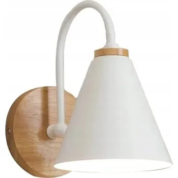 Nástěnné svítidlo NÁSTĚNNÁ LAMPA DO LOŽNICE BÍLÁ DŘEVĚNÁ APP933