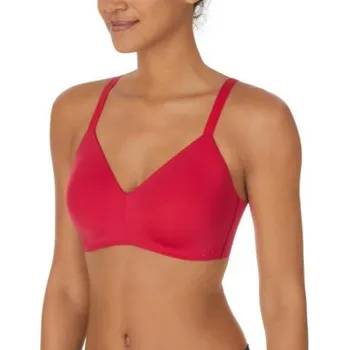 Podprsenka Dámská podprsenka DKNY Active Comfort DK7934 bezkosticová červená 80D