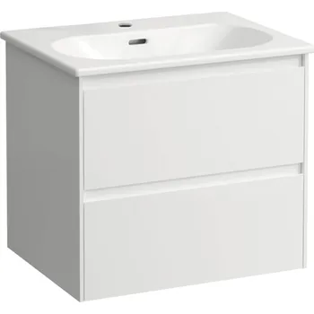 Koupelnový nábytek Laufen Lua umyvadlo 60 slim se skříňkou Lani 60 se 2 zásuvkami bílá mat H8600832601041 H8600832601041
