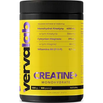 Kreatin VERVALAB CREATINE+ MONOHYDRÁT PŘÍRODNÍ 500g