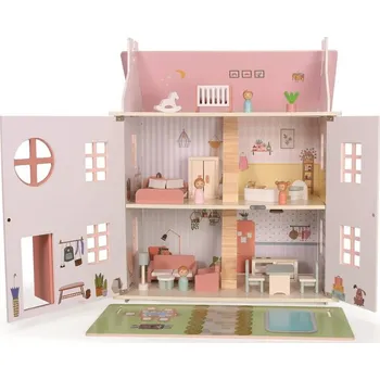 Panenka Dvěděti Domeček s panenkami růžový