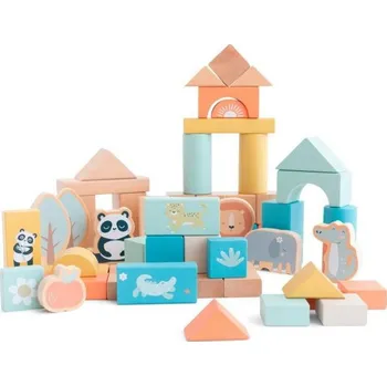 Díl pro stavebnice Saro Baby Dřevěné kostky v kyblíku 60 ks