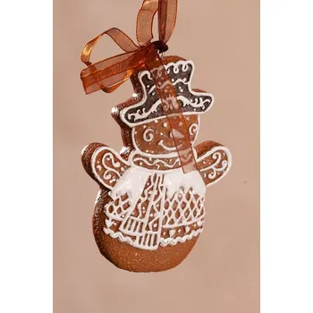 Vánoční dekorace Perníkový sněhulák X603