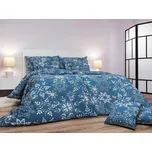 DADKA VRACOV Povlečení krep Snowflakes šedomodré 240x200, 2x70x90 cm 235106300