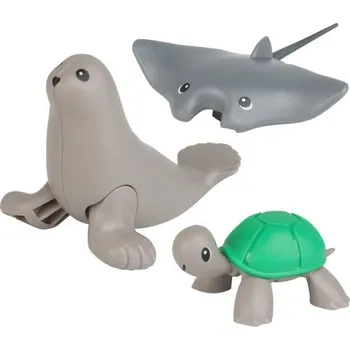 ostatní stavebnice Sada 3 ks plastových stavebnicových zvířat pro děti Tulen Želva a Rejnok vzdělávací hračka na skládání