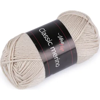 Galanterie Vlna-hep - Classic Merino 50 g (1 ks) béžová