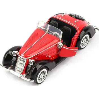 autíčko Kovový model historického automobilu Detailní retro miniatura automobilu červená