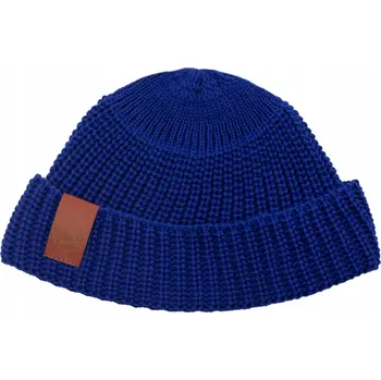 Čepice Čepice zlodějka dokerka krátká leonka bavlna organická 100% modrá