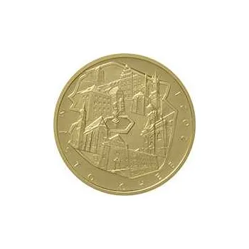 Zlatá investiční mince Městská památková rezervace Cheb 5000 Kč PROOF