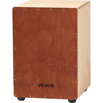 Bicí nástroj Vevor Cajon s vnitřními snare strunami, březové dřevo, 305×305×430 mm