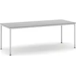 Jídelní stůl, 200x80 cm, šedá podnož, šedá 82676263