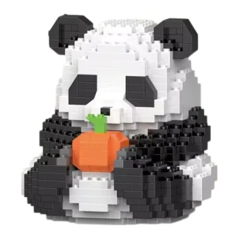 ostatní stavebnice Kreativní stavebnice panda 7,8 x 6,8 x 8,8 cm 488 ks MINI DIY zvířecí model pro děti Roztomilá figurka z kostek Sestavitelná dekorace 6+
