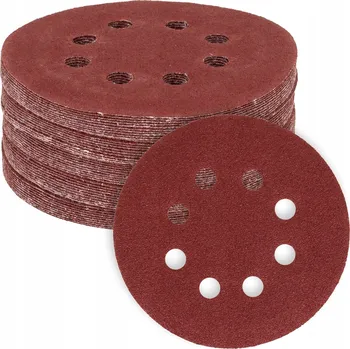 Brusný papír BRUSNÝ PAPÍR KOTOUČ NA SUCHÝ ZIP 125 mm PRO ORBITÁLNÍ BRUSKU S OTVORY P600 50 Ks