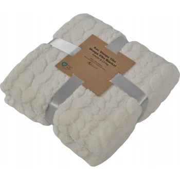 Prostěradlo DEKA PLED MĚKKÁ TEPLÁ CHLUPATÁ 200X220 ECRU KRÉMOVÁ