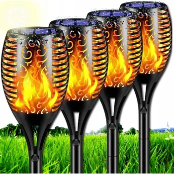 Venkovní osvětlení SOLÁRNÍ ZAHRADNÍ LAMPA LED SOLÁRNÍ POCHODNĚ SVĚTLA 4KS NA GRILOVÁNÍ