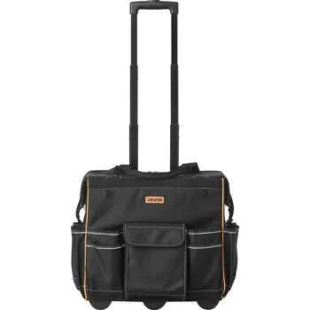 Vevor Taška na nářadí na kolečkách 110 lbs, 25 kapes, teleskopická rukojeť