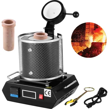 Krbová kamna Vevor Tavicí kamna na kovy, 1350W, 1150℃ max, digitální, kelímek 1 kg