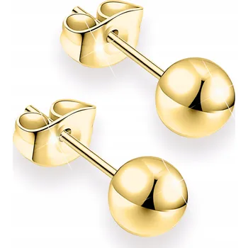 Náušnice KRÁSNÉ ZLATÉ NÁUŠNICE S KULIČKAMI A PETCI 3mm 4mm 5mm 6mm STŘÍBRO 925