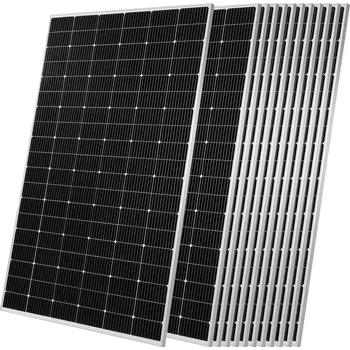 solární set Vevor Solární komplet 4800W 48V: 12×400W panely, 51,2V 300Ah, 2×5000W měniče