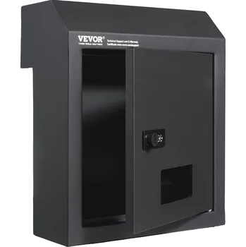 Vevor Skříňka na klíče do dveří s kombinovaným zámkem, kovová, tmavě šedá