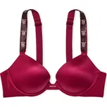 Podprsenka Victoria's Secret s push-up zirkony a logem bordó 75D (34D)