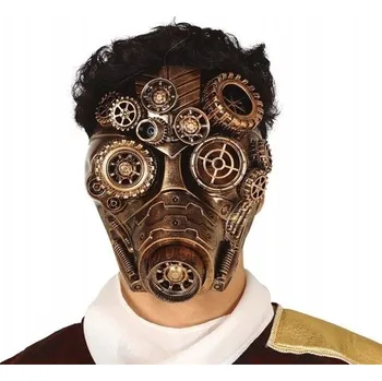 Karnevalová maska Maska na obličej Guirca GU2511 plastová zombie zlatá
