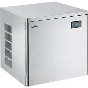 Výrobník ledu Vevor Výrobník ledu 204 kg/den nerez samočištění nastavitelná tloušťka