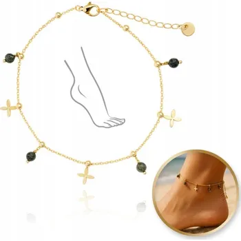 Náramek Náramek na kotník ocel pozlacený