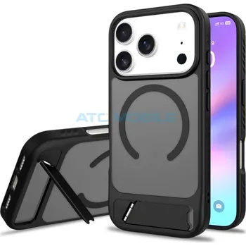 Pouzdro na mobilní telefon Ochranný kryt Shield4U Anti-drop iPhone 17 Pro Max (MagSafe) se stojánkem černý a zpět 28 Kč s ATC Clubem