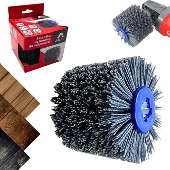 Brusný kartáč NYLONOVÝ KARTÁČ PRO SATYNOVÁNÍ VÁLCOVÝ BRUSNÝ KOTOUČ 120x100 P120 NA DŘEVO A KOV