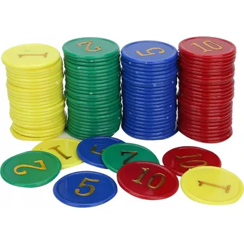 Obraz Figurkové žetony, plastové žetony, herní mince