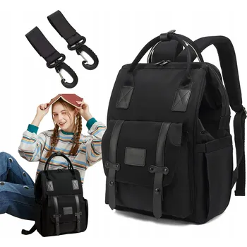 Přebalovací taška TAŠKA BATOH NA KOČÁREK PRO MAMINKU MULTIFUNKČNÍ S USB PORTEM + 2 HÁČKY