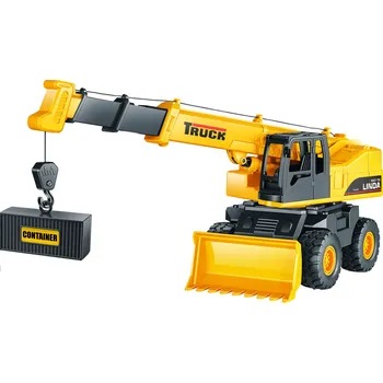 Hračka WIKY Jeřáb na setrvačník s kontejnerem a s efekty 31 cm