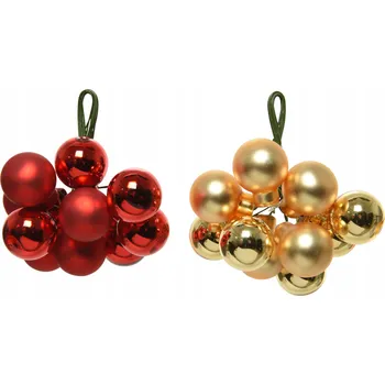 Vánoční dekorace SADA VÁNOČNÍCH OZDOB - BOMBIČKY 2CM, MIX BAREV KAE