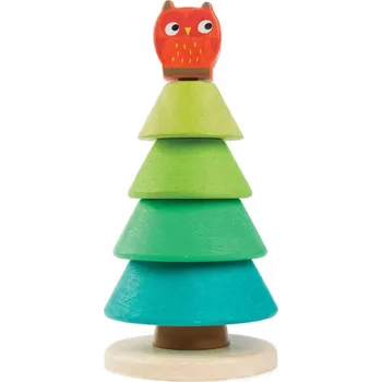 Dřevěná hračka Tender Leaf Dřevěná stohovací jedle Stacking Fir Tree