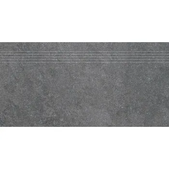 Dlažba RAKO Schodovka Rako Kaamos černá mat rektifikovaná 40x80 DCP84588 DCP84588