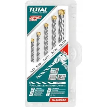 Vrták Vrtáky do betonu, sada 5 kusů TOTAL TOOLS