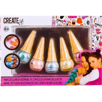 Přípravek na nehty Create it 84133 Sada dívčích laků na nehty, zmrzliny, 5 ks