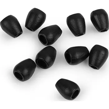 Kovová koncovka na šňůru Ø3,5 mm / ozdoba, střední, 4 černý lak