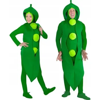 Karnevalový kostým HRÁCH KOSTÝM ZELENÝ HRÁŠEK LUŠTĚNINY ZELENINA M