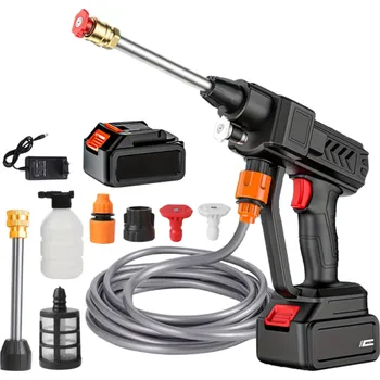 Autovosk Vysokotlaková akumulátorová mycí pistole 30 bar 21V 20000mAh Indukční měděný motor 200 l/h 5 m hadice s příslušenstvím na mytí aut