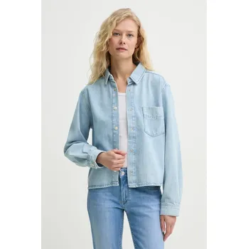 Dámská košile Džínová košile Marc O'Polo dámská, modrá barva, regular, 5000005543 50X, vel. M