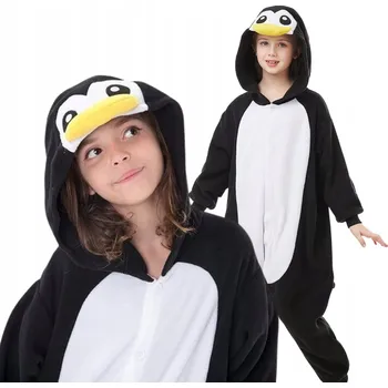 Karnevalový kostým Pyžamo Overal Kigurumi Kostým Maškarní oblek Tučňák Děti 105 - 115 cm